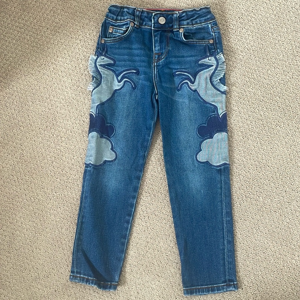 Mini Boden Unicorn Jeans (size 5Y)